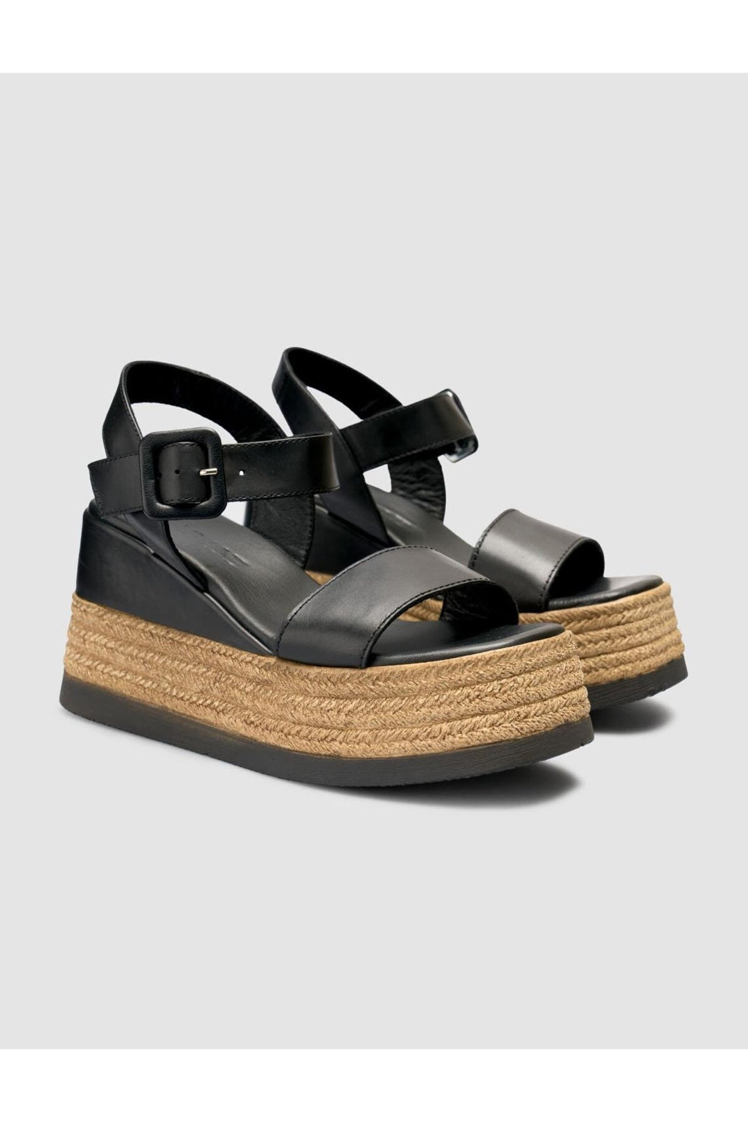 Cabani Shoes %100 Cuir véritable Sandales noires pour femmes - Multicolore
