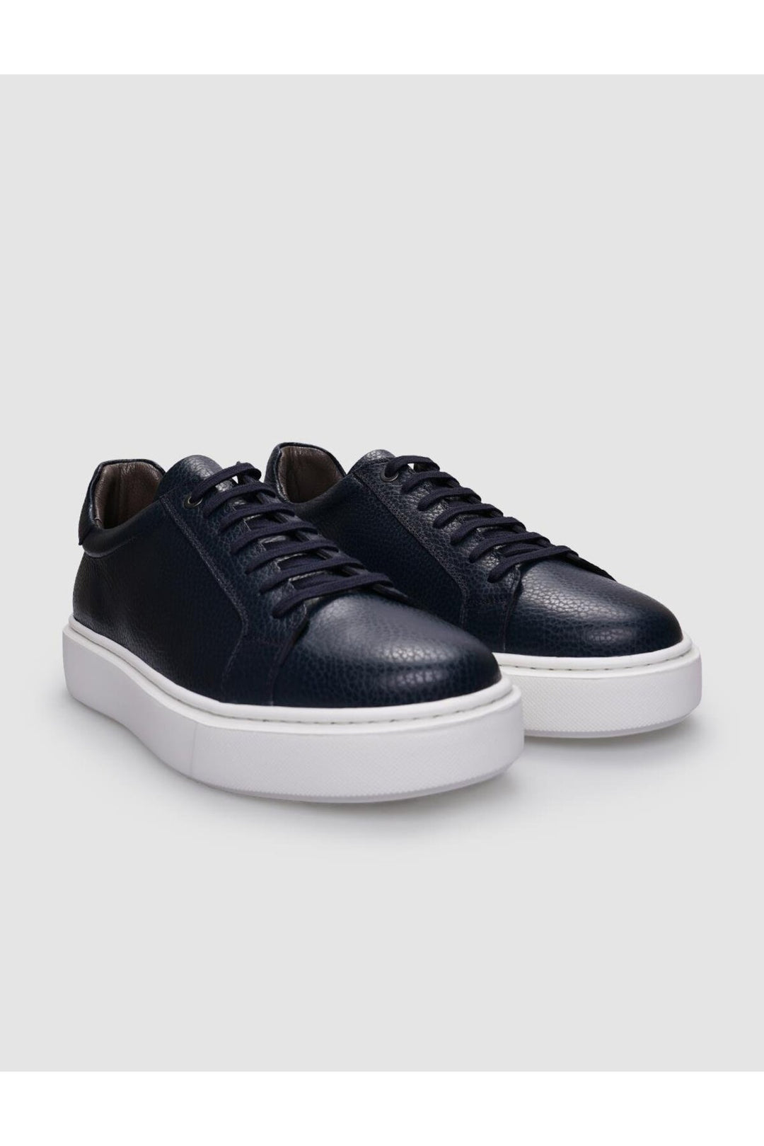 Cabani Shoes %100 Cuir Véritable Chaussures de Sport pour Hommes à Lacets Bleu marine - Bleu marine