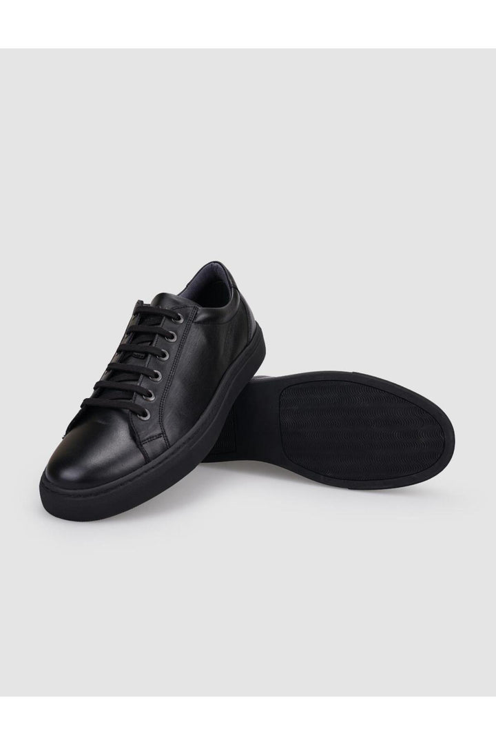 Cabani Shoes Chaussures pour hommes en cuir véritable noir à lacets 100% - Noir
