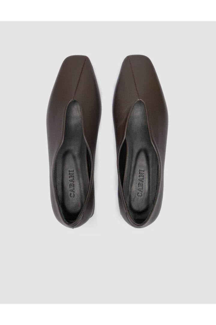 Cabani Shoes %100 Cuir véritable Ballerines femmes Marron - Marron