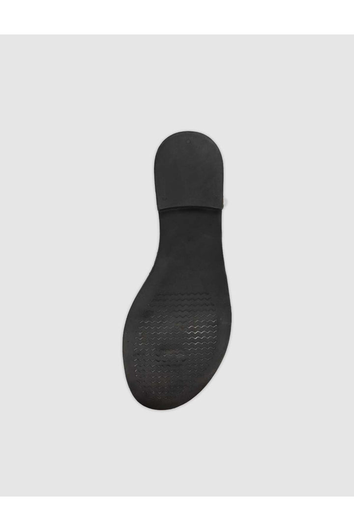 Cabani Shoes Sandales gladiateurs en cuir véritable avec détails en pierre noire pour femmes - Noir