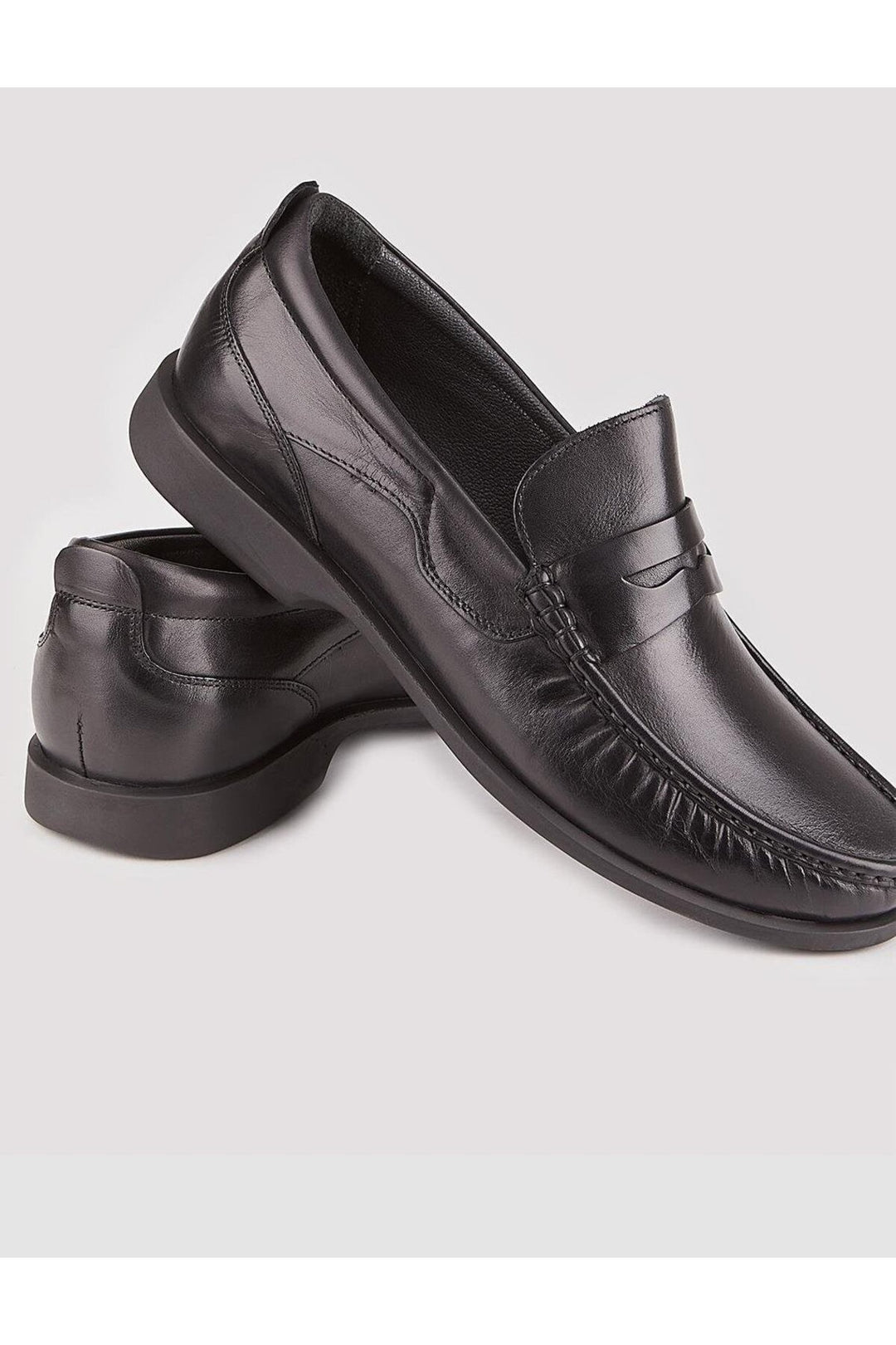 Cabani Shoes Chaussures de ville pour hommes en cuir véritable noires - Noir