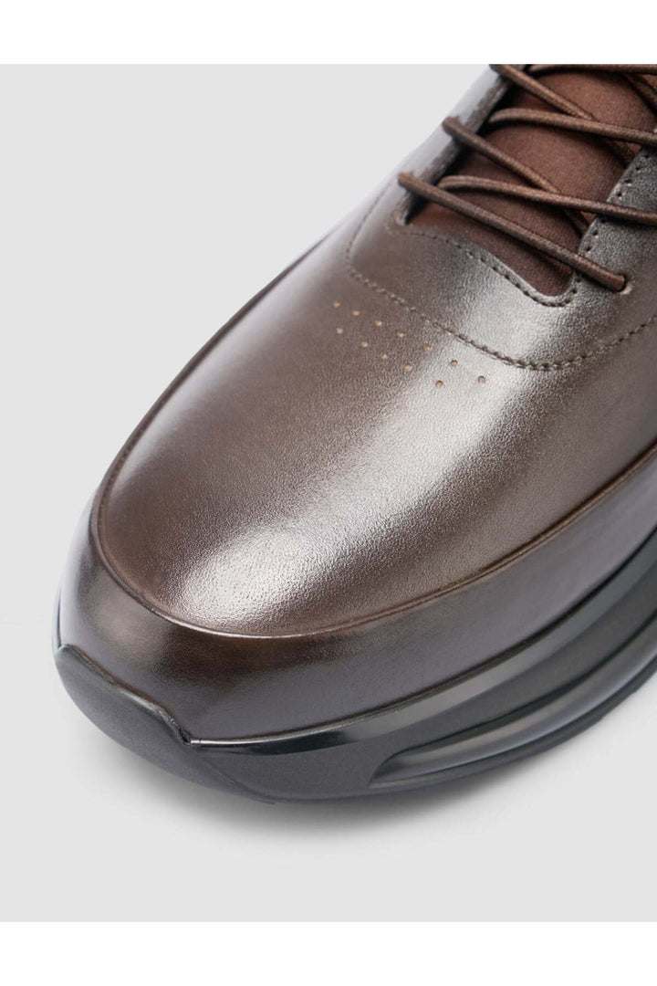 Cabani Shoes Chaussures de ville pour hommes en cuir véritable 100 % marron à lacets - Marron