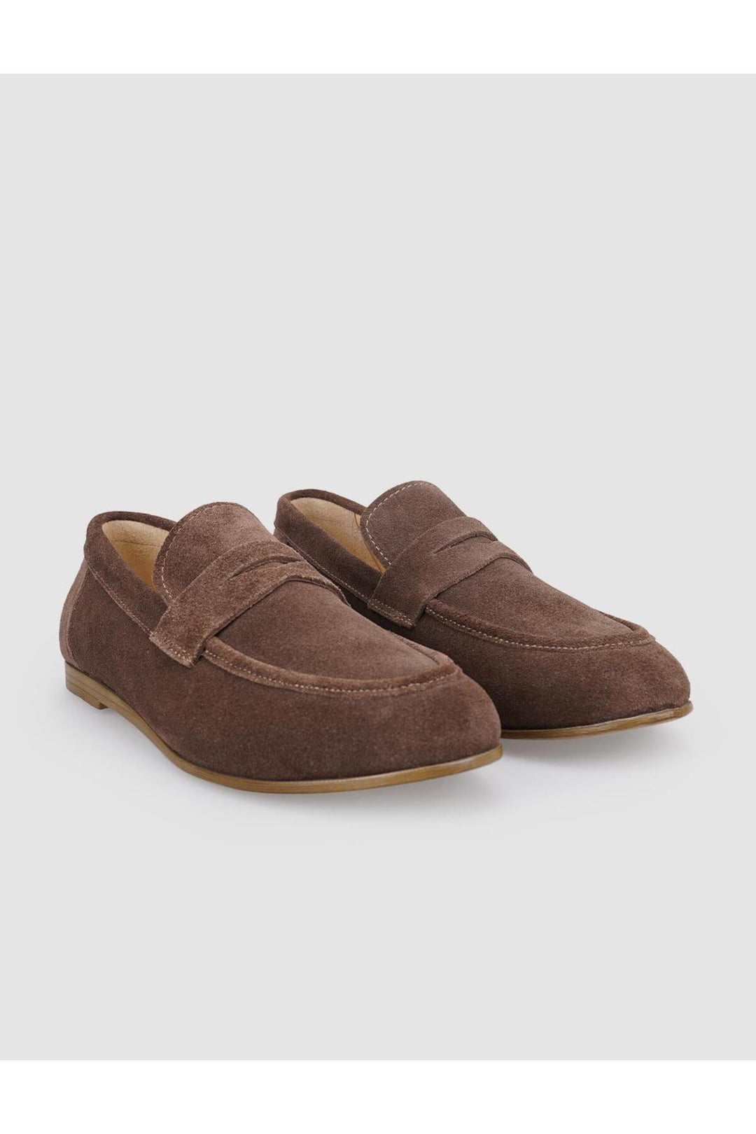 Cabani Shoes %100 Cuir véritable Mocassins en daim pour femmes marron - Marron
