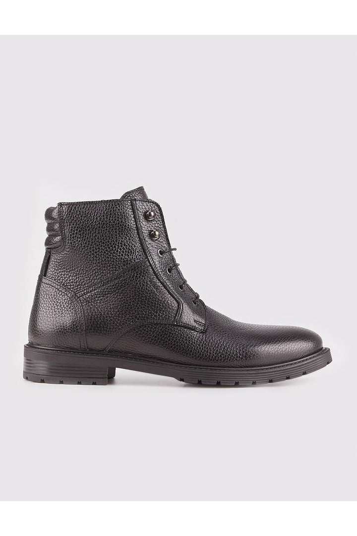 Cabani Shoes Bottines quotidiennes en cuir véritable pour homme, noires, à lacets. - Multicolore