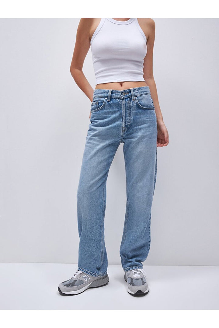 LTB Pantalon en jean coupe droite à taille haute Vanetta