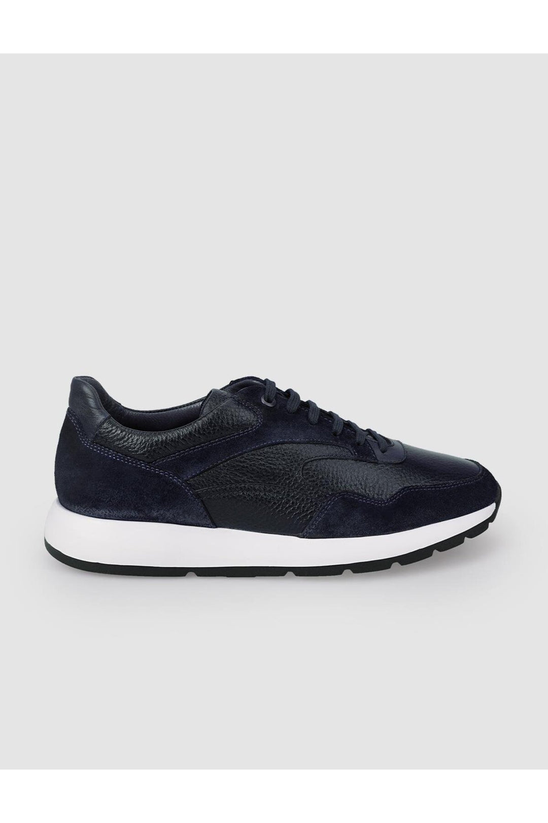 Cabani Shoes %100 Cuir véritable Bleu marine Chaussures de sport pour hommes - Bleu marine