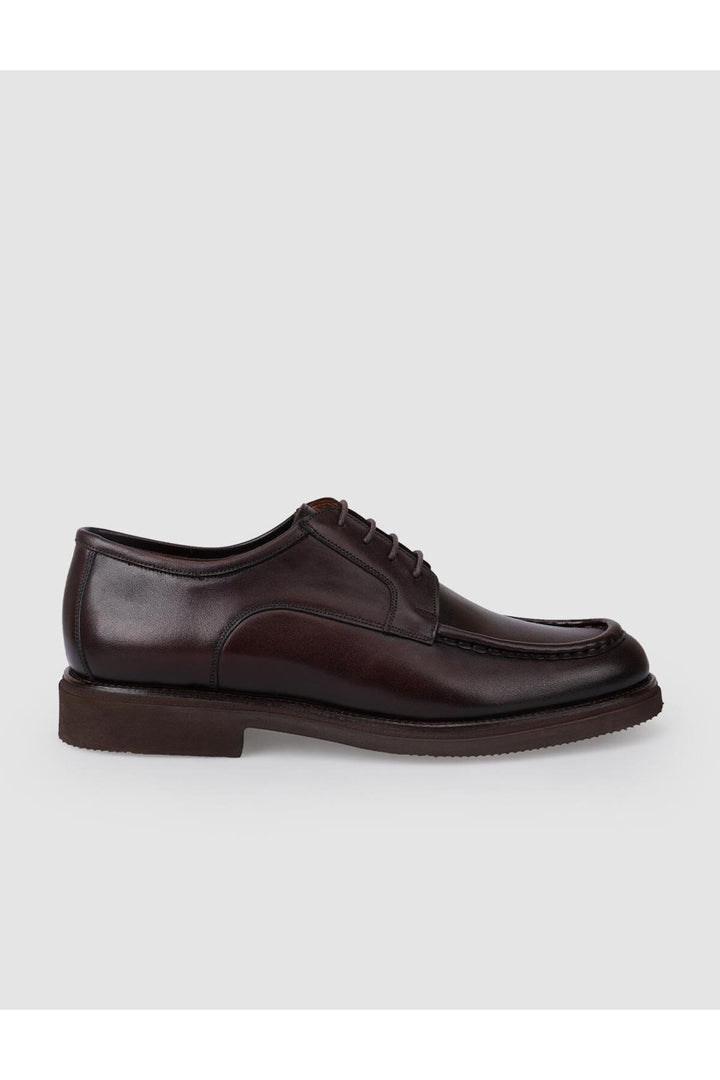 Cabani Shoes Chaussures classiques pour hommes en cuir véritable marron à lacets 100% - Multicolore