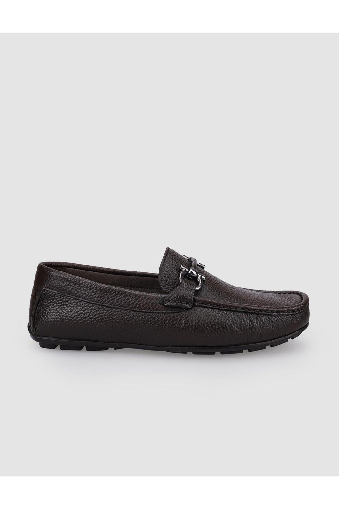Cabani Shoes %100 Cuir véritable Mocassins pour hommes à boucle marron - Marron