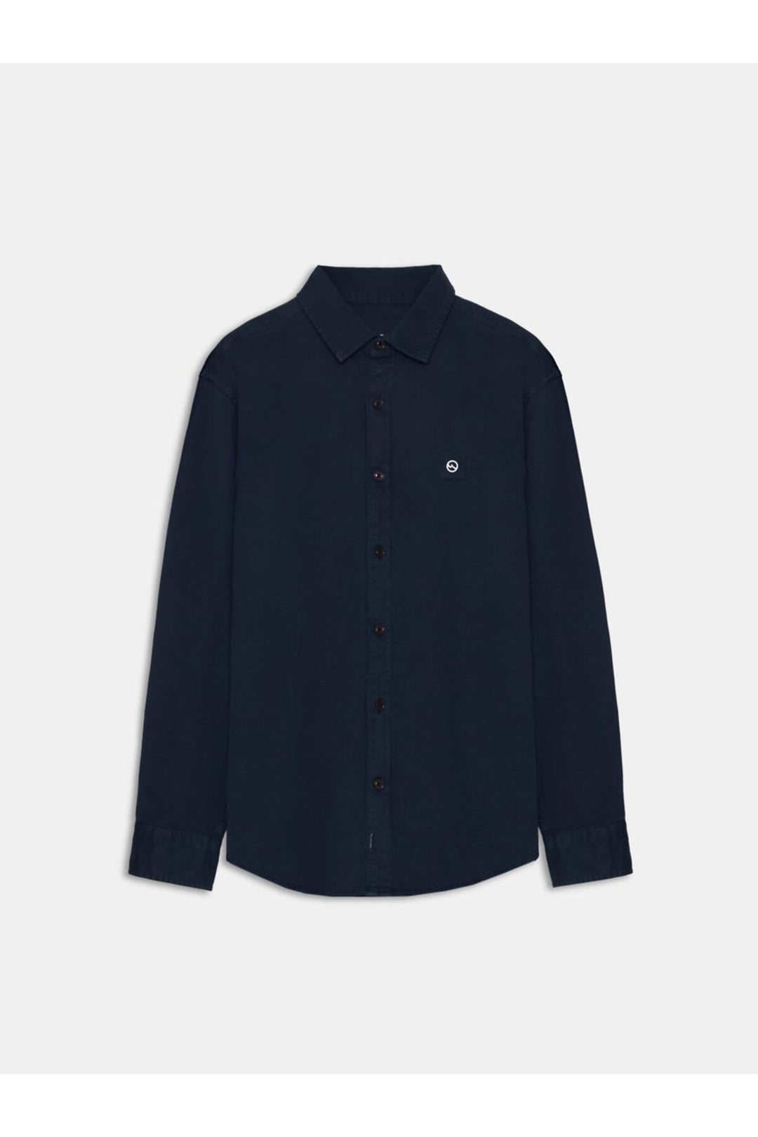 LTB Chemise basique bleu marine à manches longues avec boutons sur le devant - Bleu marine