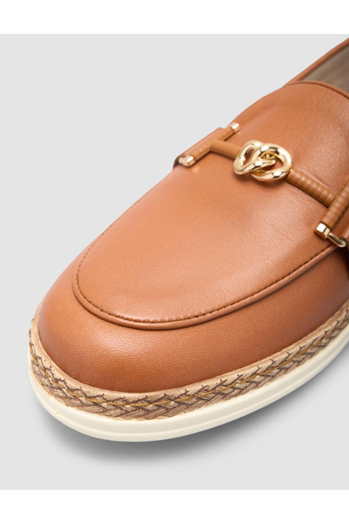 Cabani Shoes %100 Cuir véritable Mocassins femme Tabac - Tabac