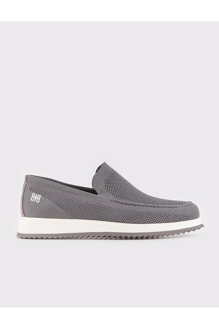 Cabani Shoes Chaussures de ville pour hommes en tricot gris avec semelle prête. - Gris