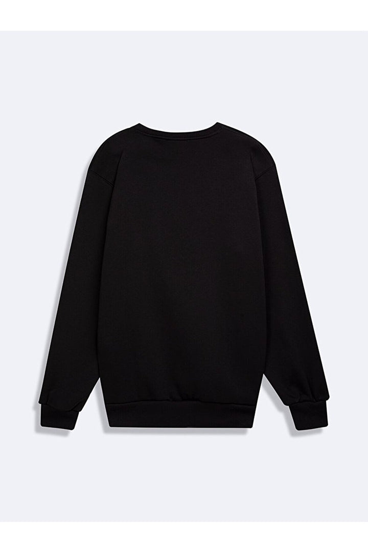 LTB Sweat noir à manches longues et col zéro