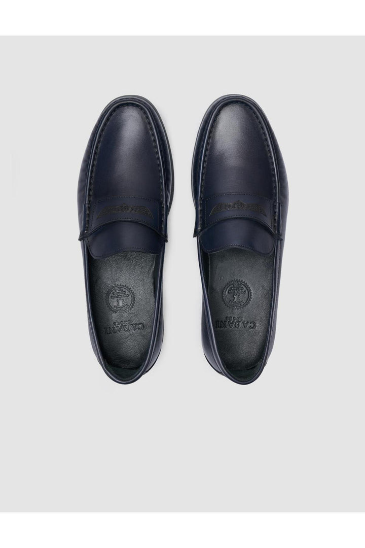 Cabani Shoes %100 Cuir véritable Chaussures décontractées pour hommes Bleu marine - Bleu marine