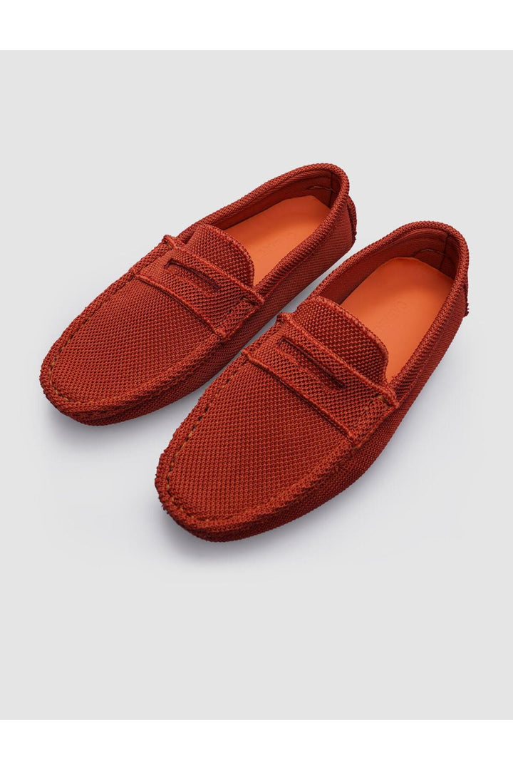 Cabani Shoes Tricot Orange Homme Loafer - Orange