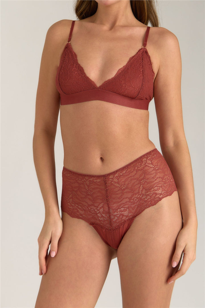 Lovely Things Soutien-gorge triangle KAREN Lacy - Écru