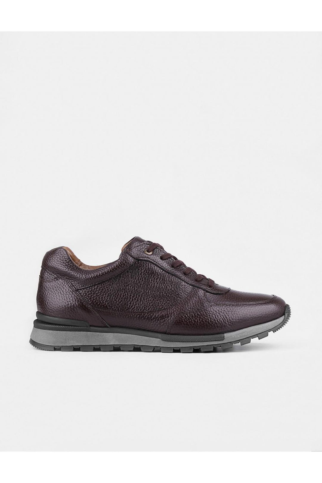 Cabani Shoes Chaussures de sport pour hommes en cuir véritable marron à lacets avec semelle thermique. - Marron