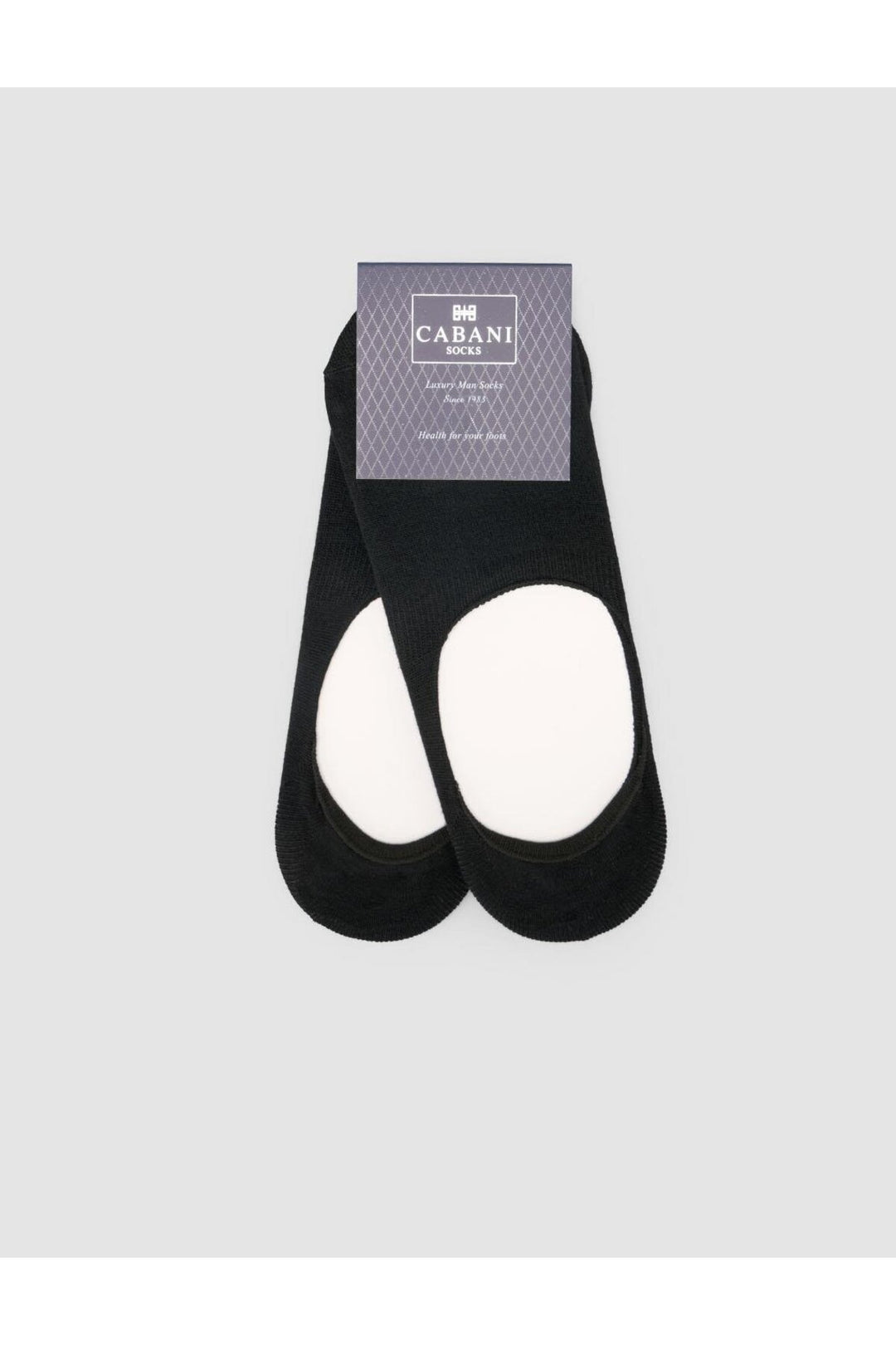 Cabani Shoes Chaussettes pour hommes en bambou noires, pack de deux. - Noir