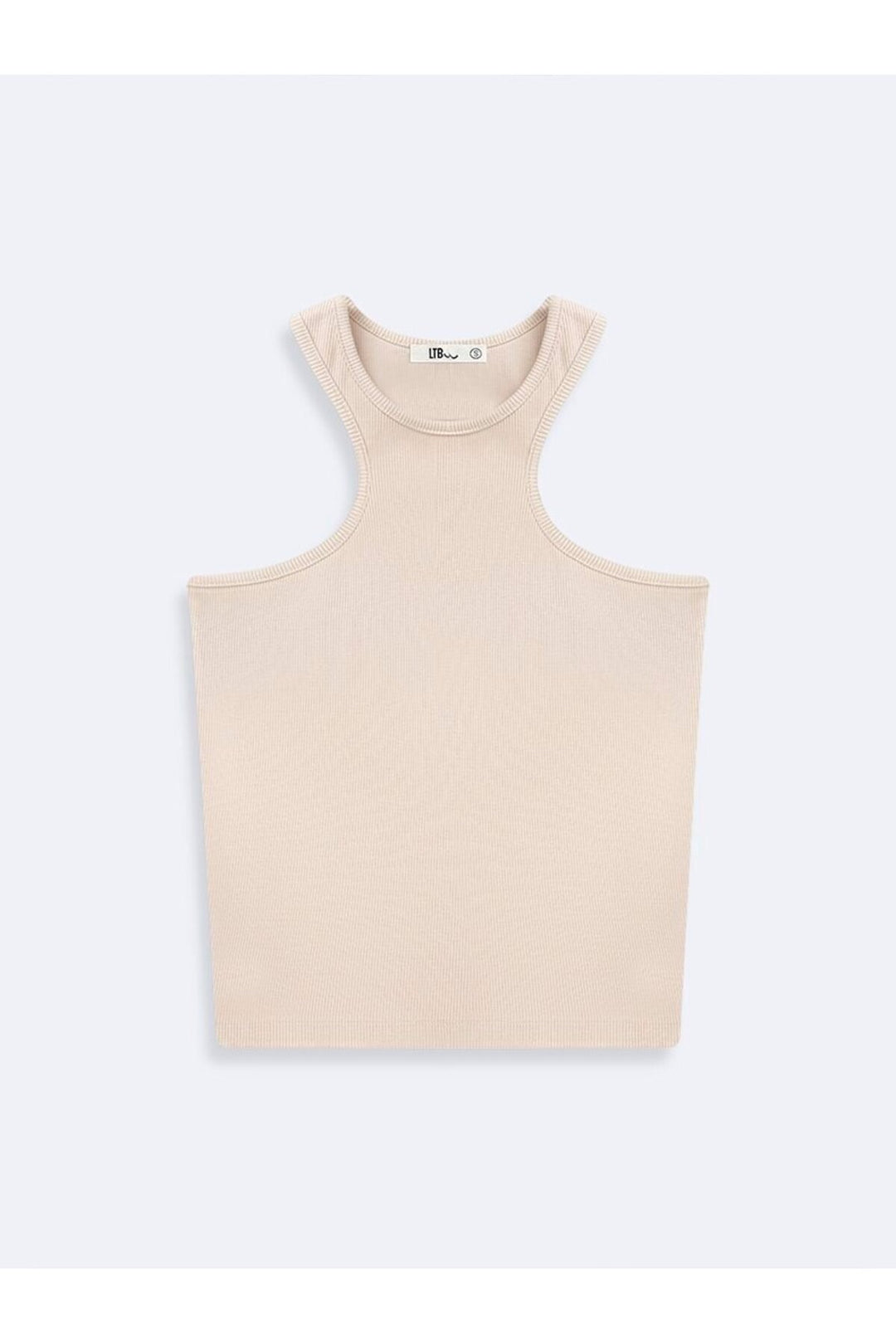 LTB Singlet crème basique côtelé sans manches