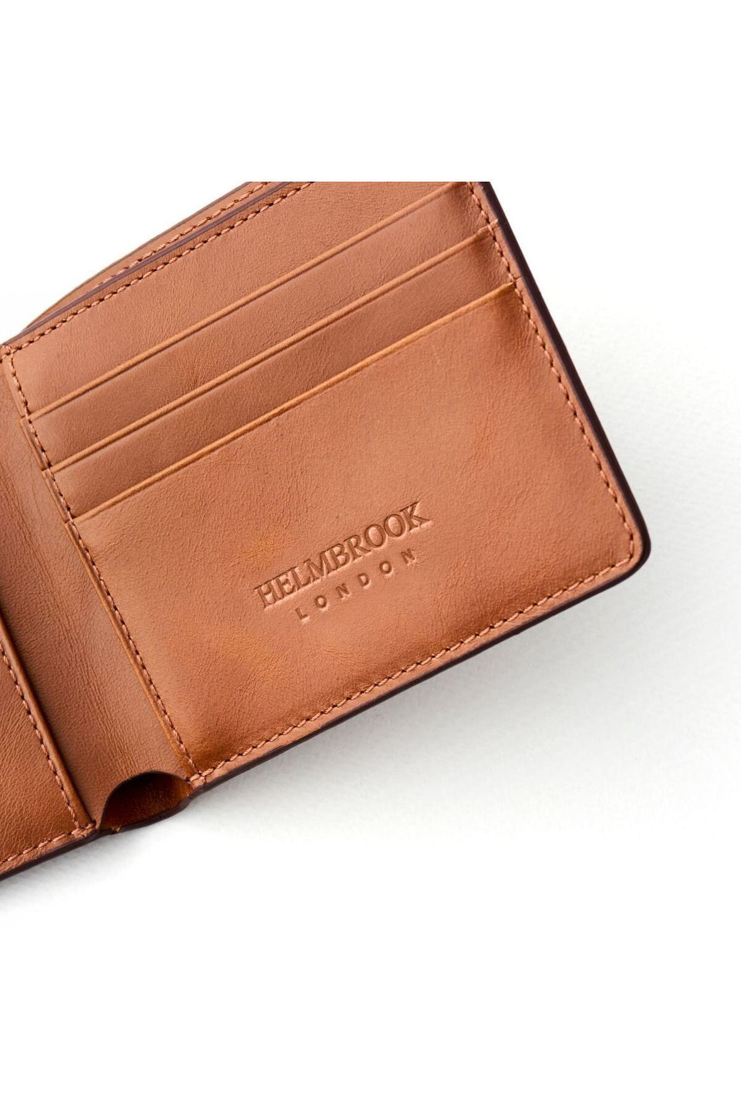 helmbrook Portefeuille en cuir véritable pour homme Slim Design Multi-Bay RFID Protected Eldridge Tan