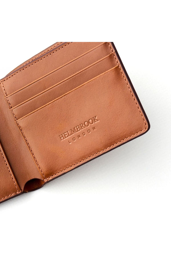 helmbrook Portefeuille en cuir véritable pour homme Slim Design Multi-Bay RFID Protected Eldridge Tan