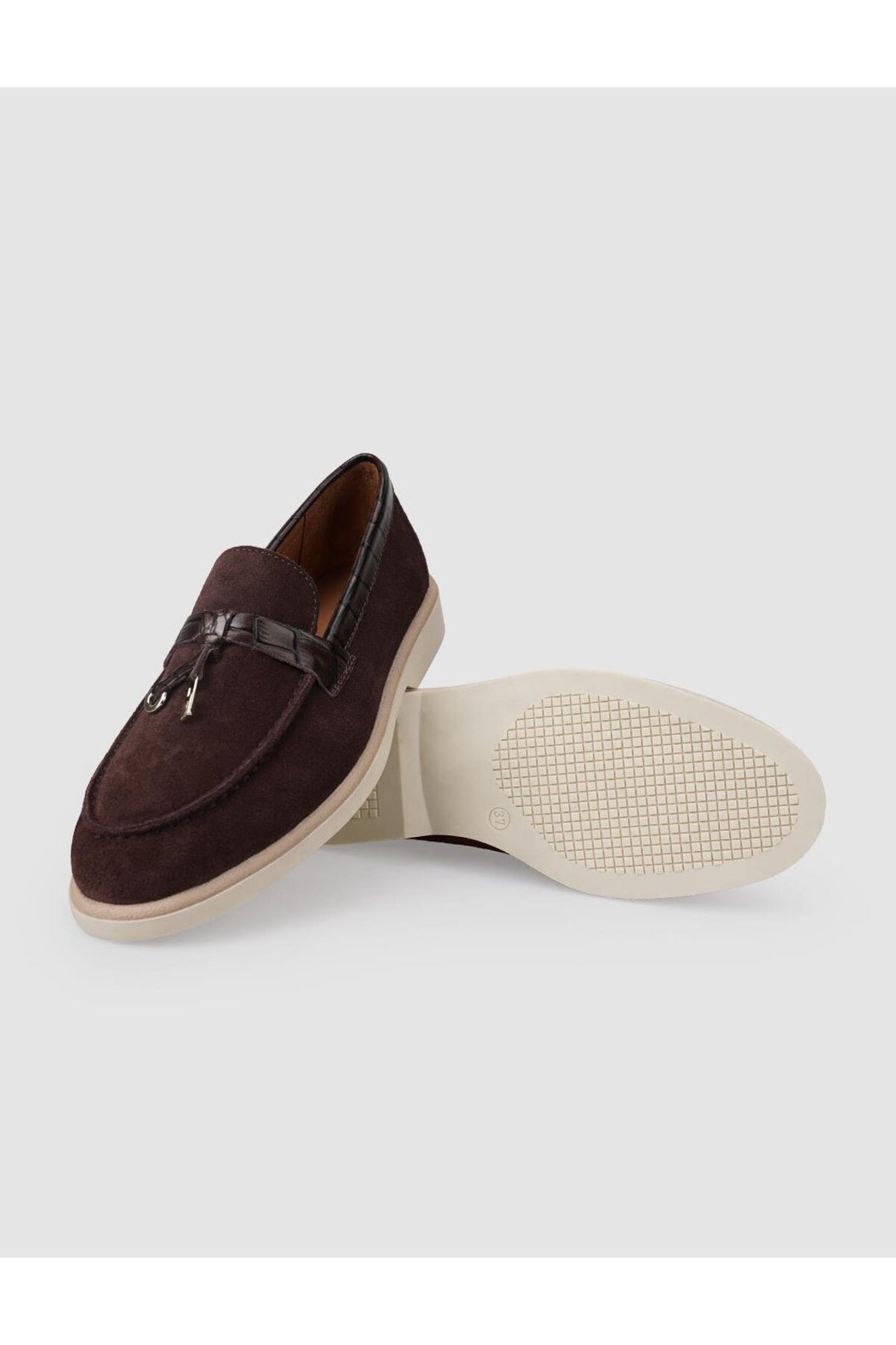 Cabani Shoes %100 Cuir véritable Mocassins en daim pour femmes marron - Marron