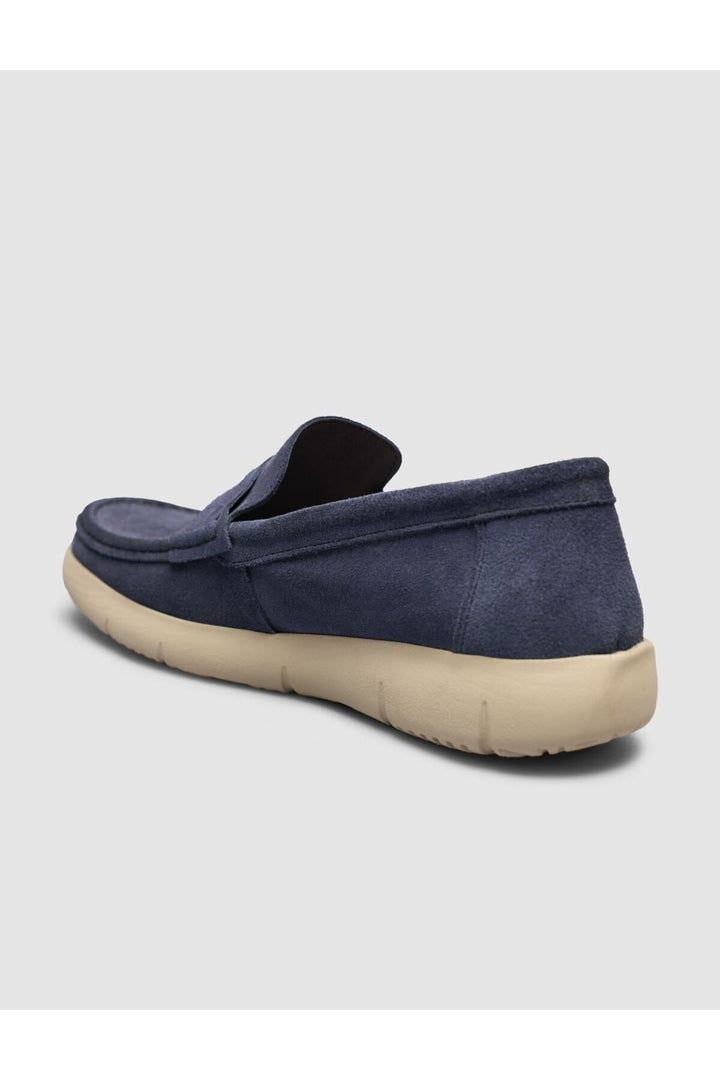 Cabani Shoes Bleu marine Cuir Véritable Chaussures Loafer pour Homme - Bleu marine