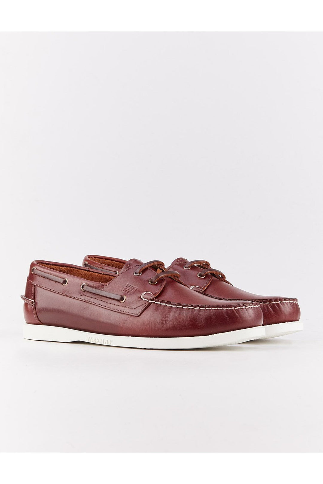 Cabani Shoes Pianello Chaussures bateau décontractées pour hommes en cuir véritable marron à lacets pour l'été - Marron