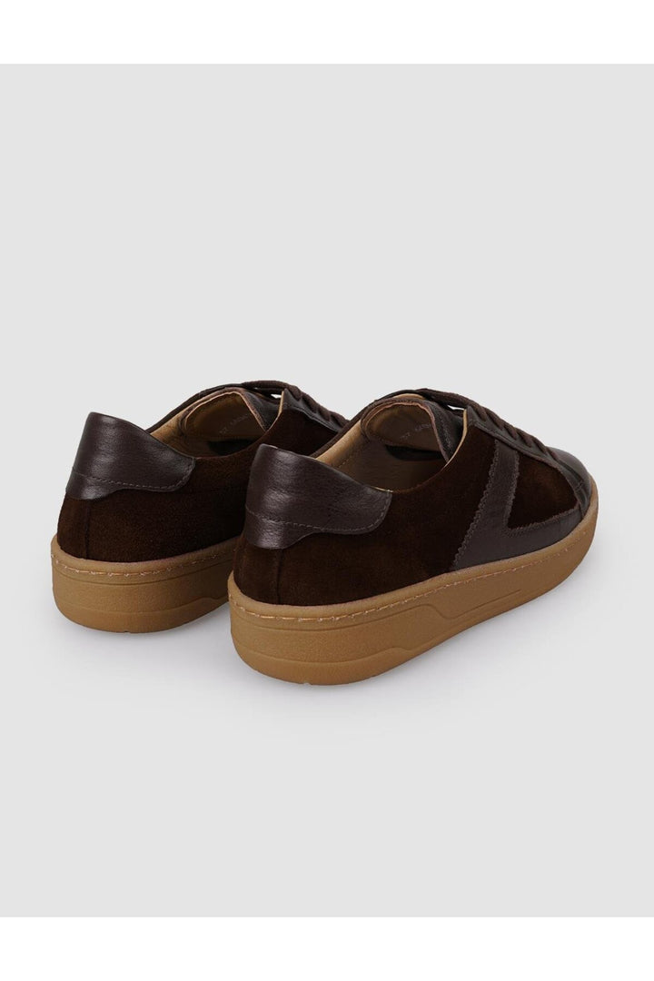 Cabani Shoes %100 Cuir Suédé Véritable Chaussures de Sport Femme Marron - Marron