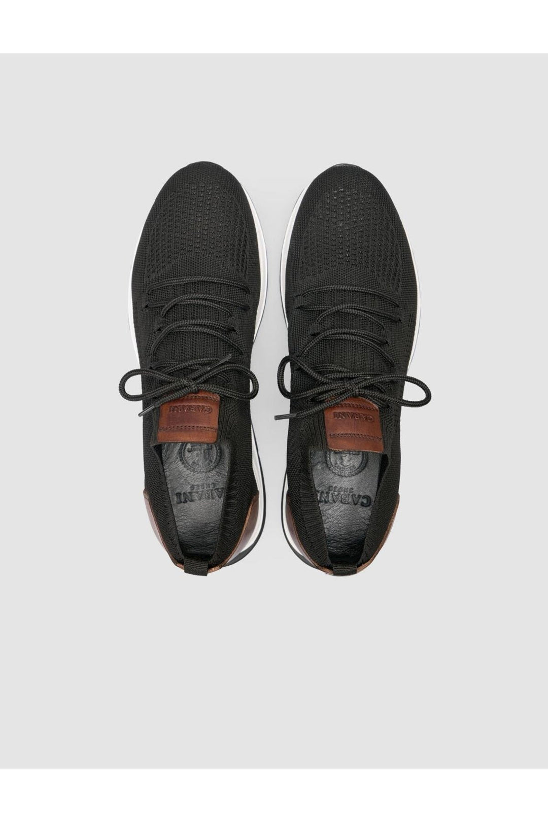 Cabani Shoes Chaussures de sport Napoli pour homme en tricot noir - Noir