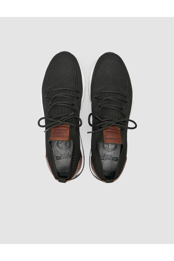 Cabani Shoes Chaussures de sport Napoli pour homme en tricot noir - Noir