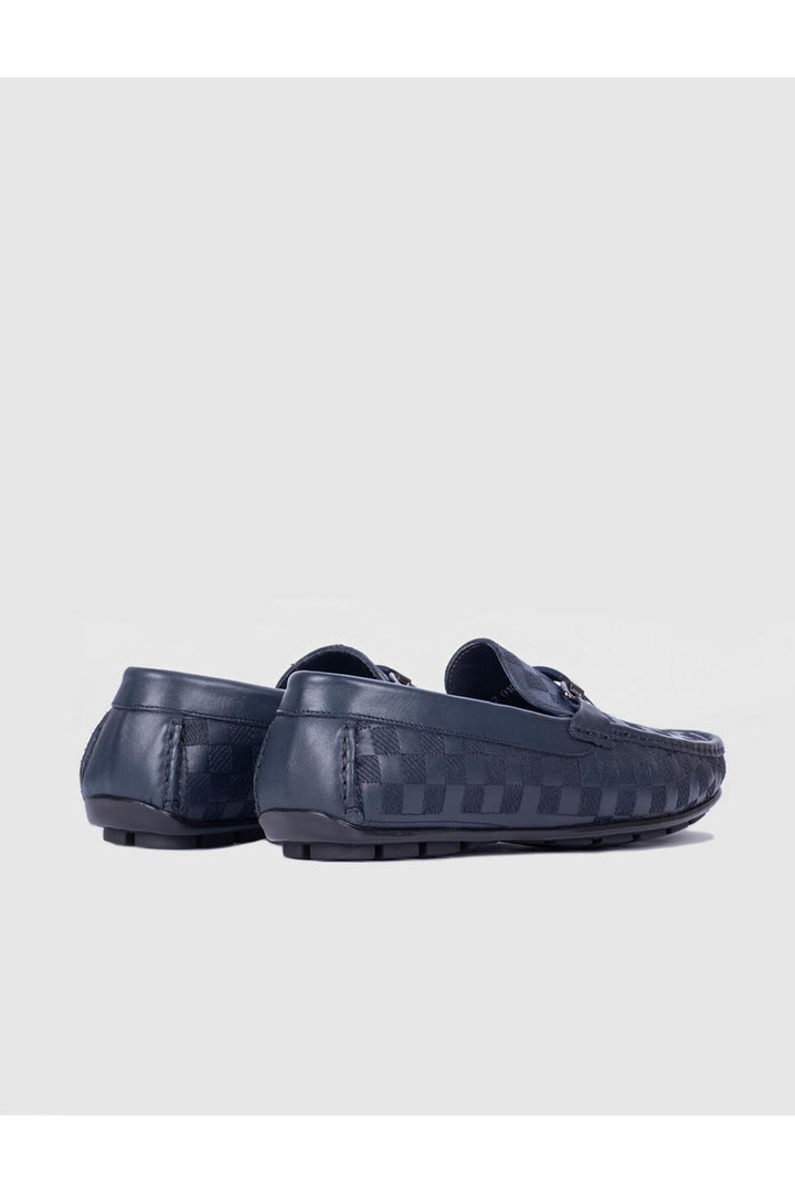 Cabani Shoes Mocassins pour hommes en cuir véritable bleu marine - Bleu marine