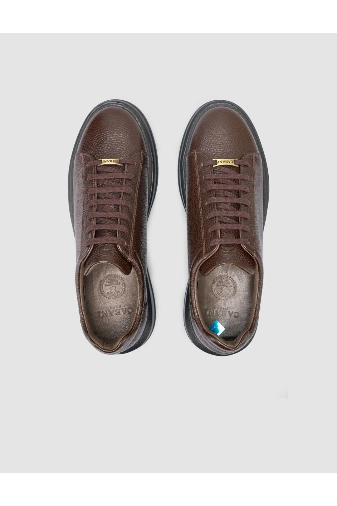 Cabani Shoes %100 Cuir véritable Chaussures de sport pour hommes Marron - Marron