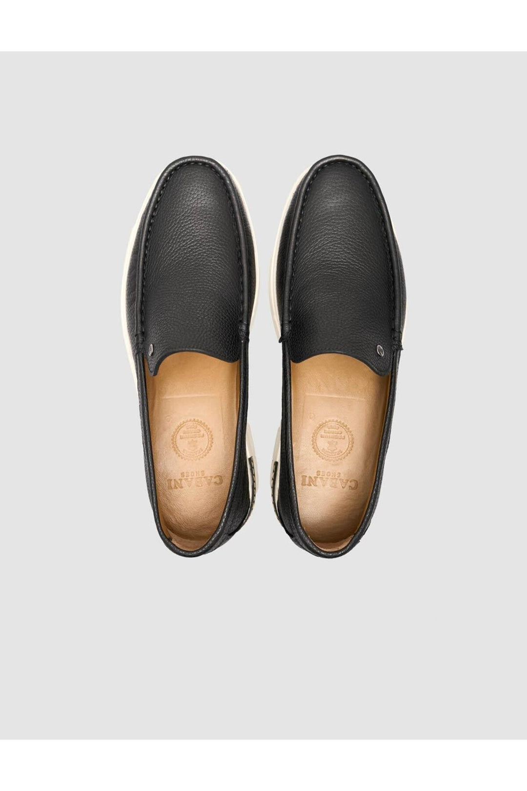 Cabani Shoes Loafer quotidien pour homme en cuir véritable noir - Noir