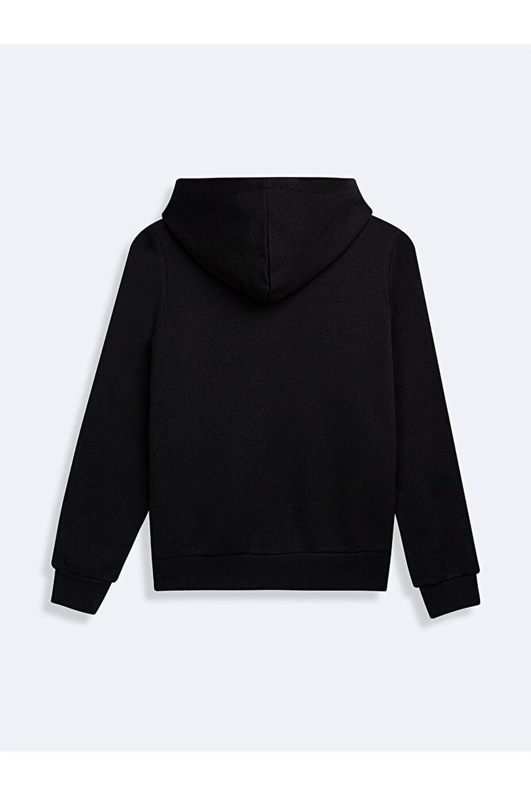 LTB Sweat noir à capuche ordinaire avec fermeture éclair et coupe plate