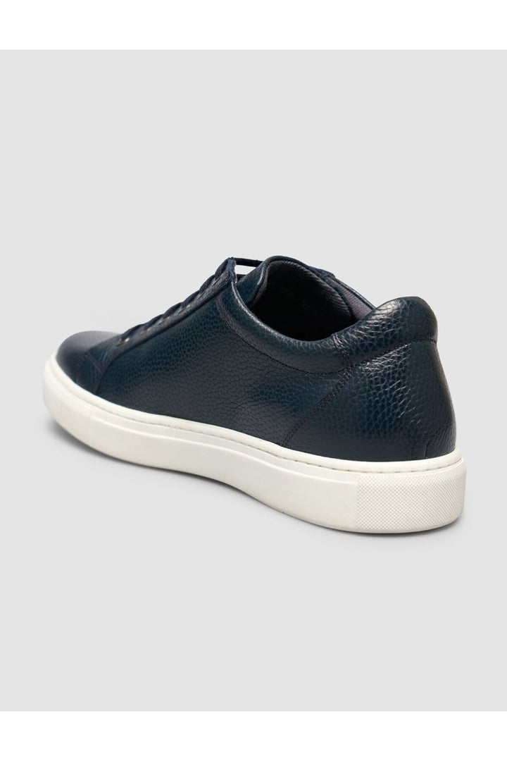 Cabani Shoes %100 Cuir véritable Baskets pour hommes à lacets Bleu marine - Bleu marine