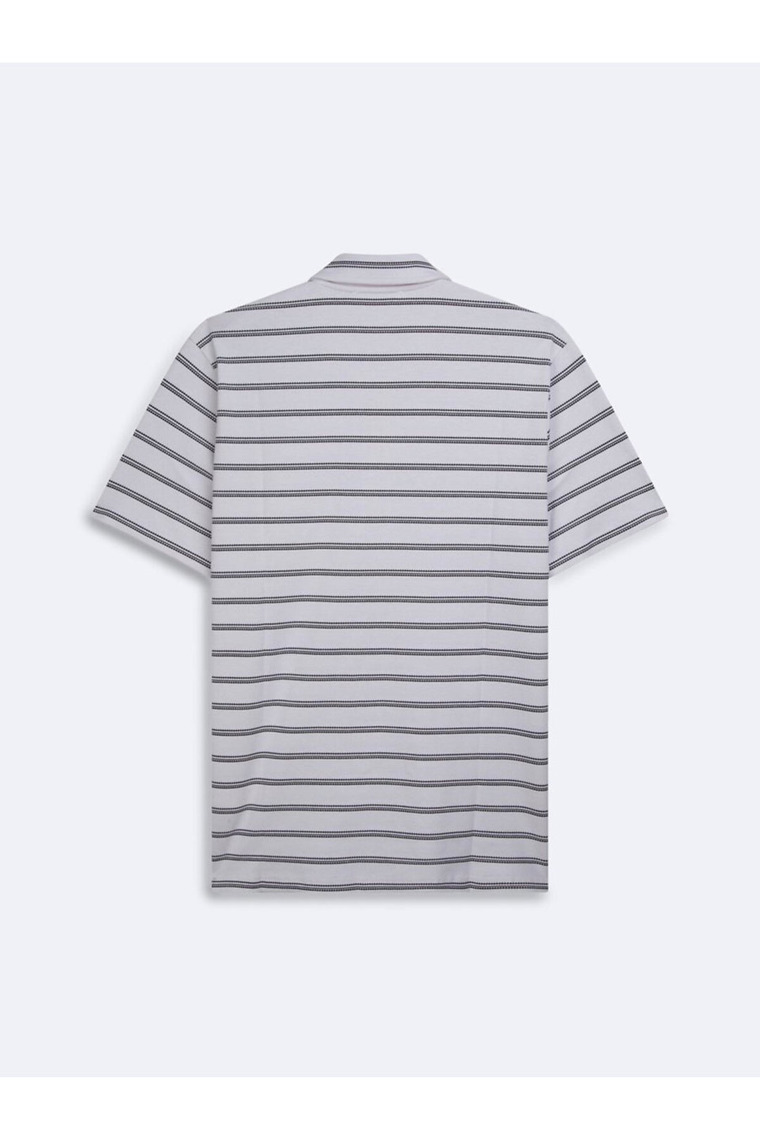 LTB T-shirt blanc à col polo et fermeture éclair en jacquard - Blanc