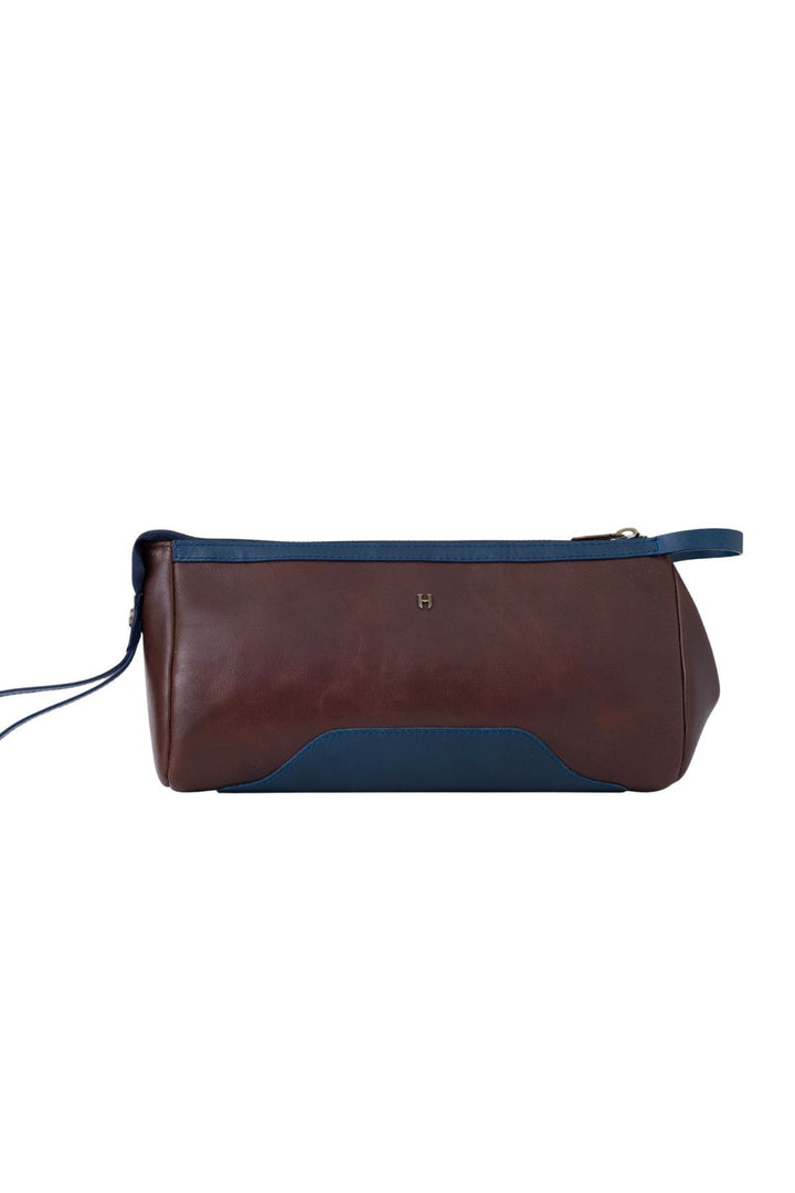 Helmbrook Petit sac à main Edwin en cuir véritable unisexe