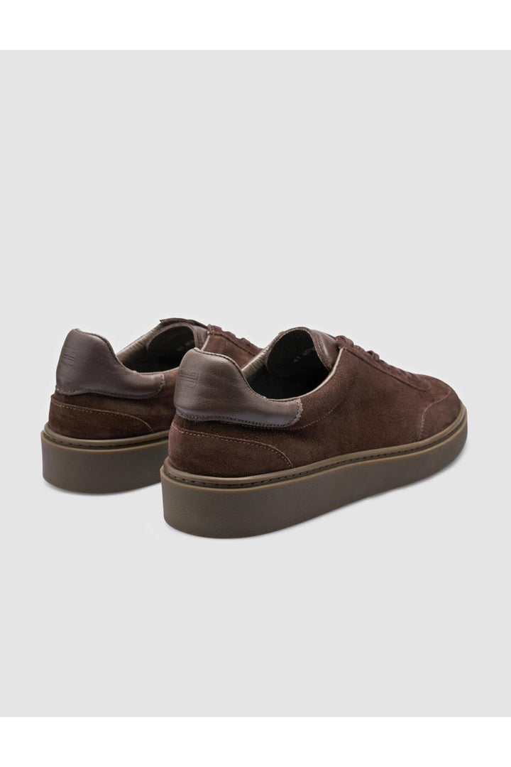 Cabani Shoes %100 Cuir véritable Chaussures de sport pour hommes en daim marron - Marron