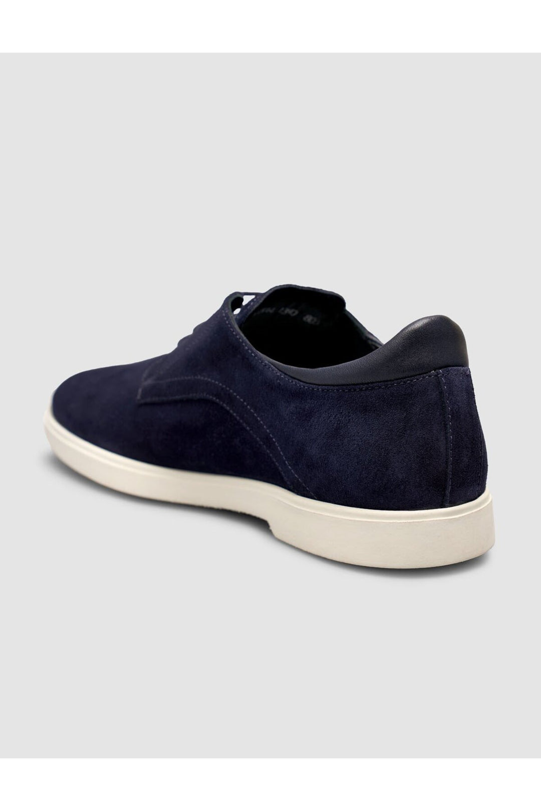 Cabani Shoes Bleu marine Suédé Texture Cuir Véritable de Veau Chaussures à Lacets pour Homme - Bleu marine