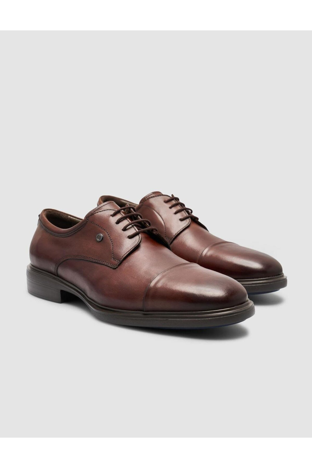 Cabani Shoes Chaussures classiques pour hommes en cuir véritable 100% marron à bout ovale - Marron