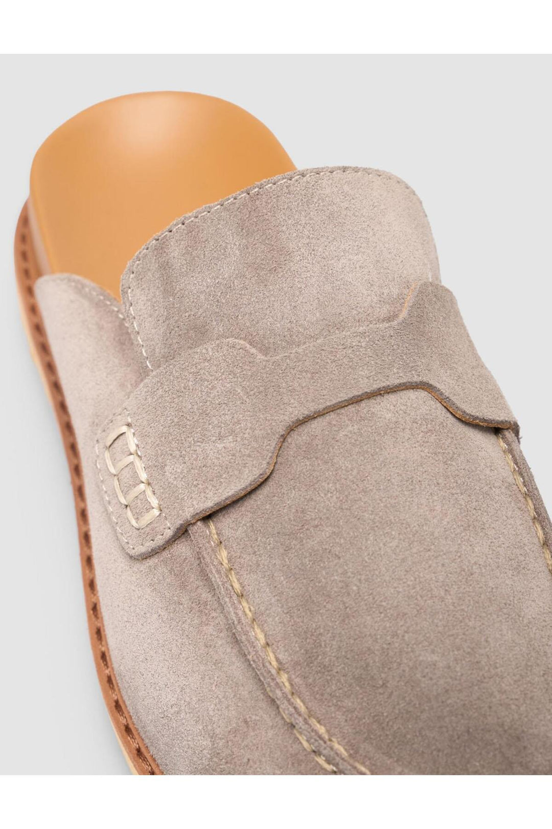 Cabani Shoes %100 Cuir Véritable Daim Femme Sandales - Pierre