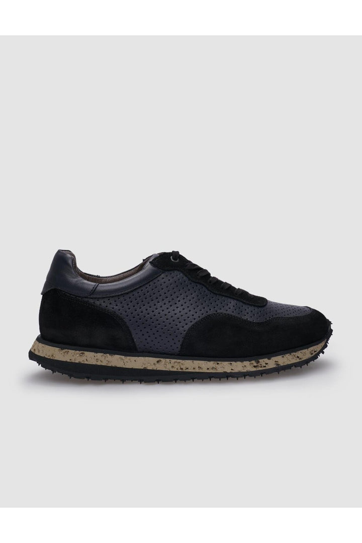 Cabani Shoes %100 Cuir véritable en daim noir - Noir