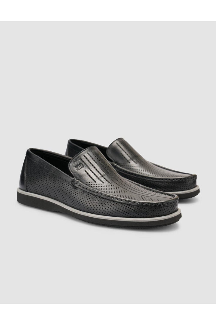 Cabani Shoes %100 Cuir véritable Noir Mocassins pour hommes - Multicolore
