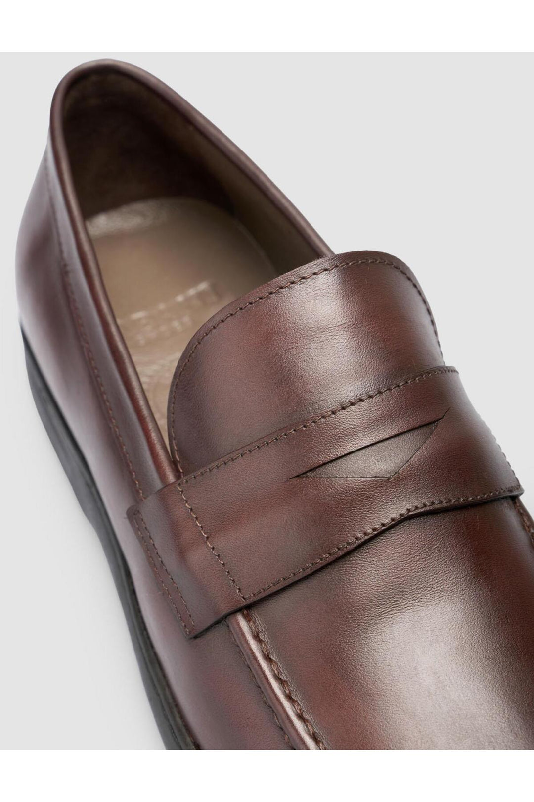 Cabani Shoes Atria %100 Cuir Véritable Mocassins Hommes Marron Uni - Marron