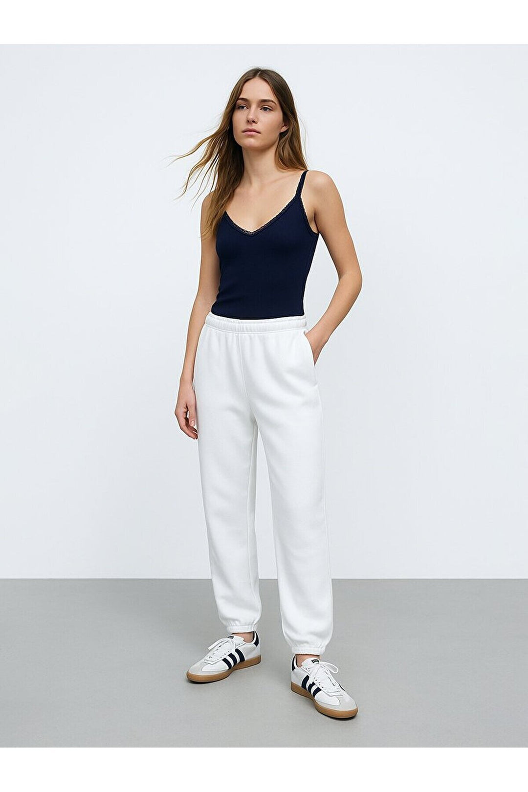 LTB Survêtement jogger regular fit blanc avec slogan