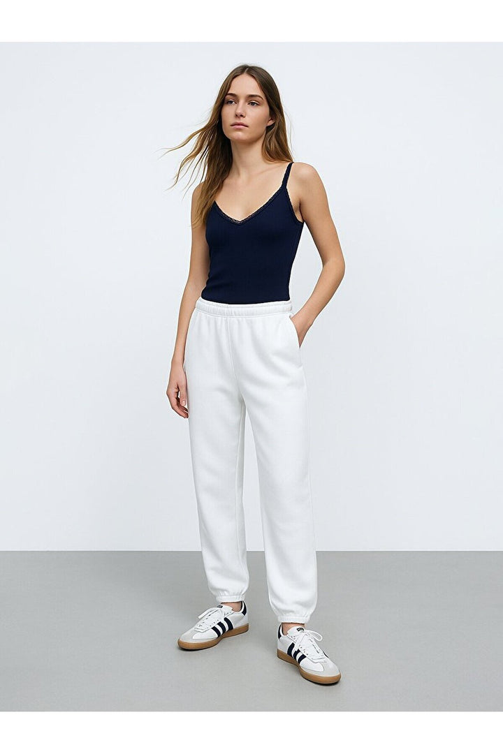 LTB Survêtement jogger regular fit blanc avec slogan