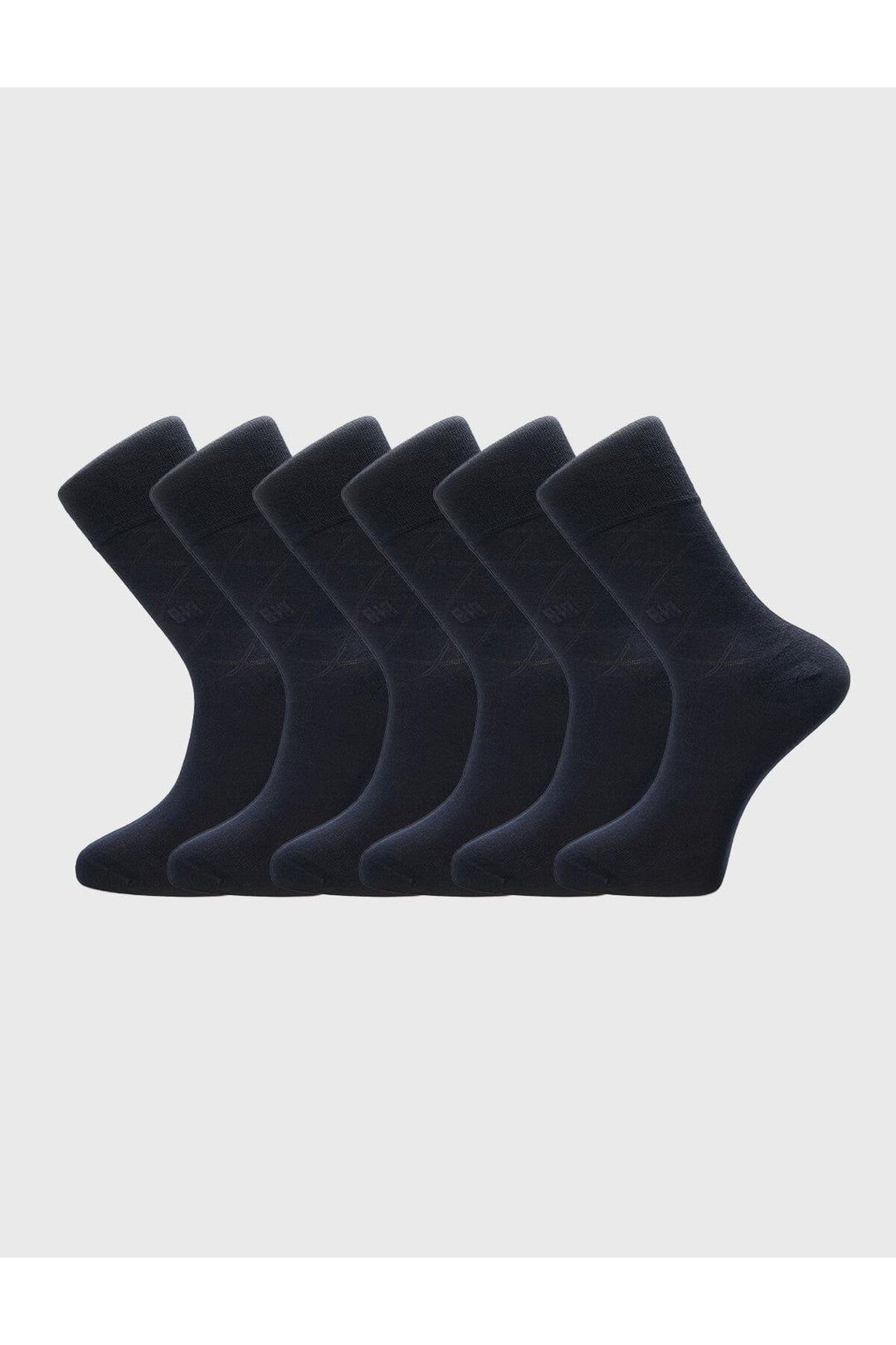 Cabani Shoes Set de 6 Chaussettes pour hommes Bleu marine en boîte - Bleu marine