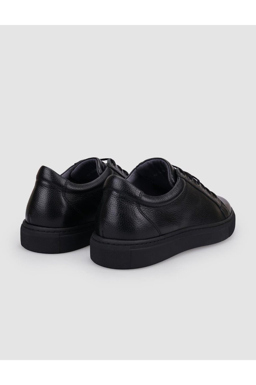 Cabani Shoes Chaussures de sport pour hommes en cuir véritable noir à lacets 100% - Noir