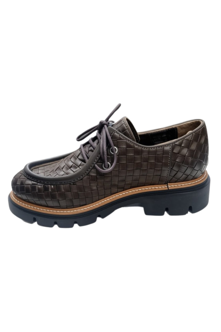 Wavelys Hara Marron Cuir Véritable Mocassins Anatomiques Élégants Femme avec Détails Tressés - Marron